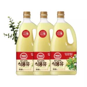사조해표 해표 식용유 1.8L 3개 간식,대두유,맑은