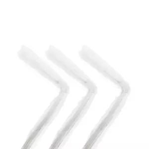 21cm 투명 주름빨대 개별 스트로우 음료용 500개입