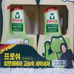 독일수입 온가족 친환경 안심 세탁 / 프로쉬 알로에베라 고농축 액체/액상 대용량 세탁세제 3L 2통