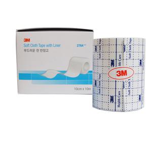 3M 부드러운 천 반창고 2764 (10cm x 10M) 1롤 /저자극/드레싱/픽싱롤/소프트/클로스/테이프