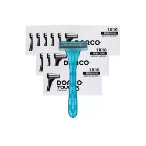 도루코 3중날 터치3 면도기 100개 휴대용 여행용 업소용 일회용