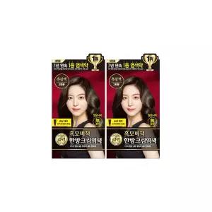 리엔 흑모비책 크림 염색약 120g 흑갈색x2개