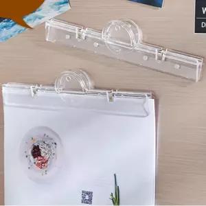 투명 자석 집게2p(20cm) 냉장고서류꽂이 보드집게 메모장후크 메모꽂이