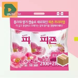 리필용 섬유유연제 8입 부드러운 세제 대용량 헹굼 라벤더 향기 향수 옷 케어 액체 의류 빨래 세탁 정전기
