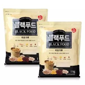 곡물명가 블랙푸드 미숫가루 1kg 2개 간식 선물 어린이집 발렌타인데이 만들기 생일파티