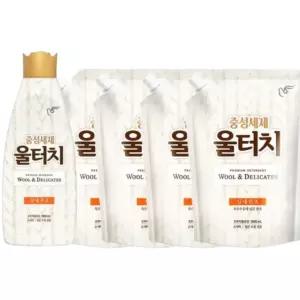 피죤 울터치 중성세제 겸용 본품 1L 1개 + 리필 1.3L 4개