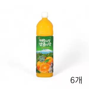 롯데 델몬트 제주사랑 감귤사랑 1.5L X 6개 과즙음료