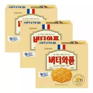 크라운 이즈니 버터와플 158g x 3개