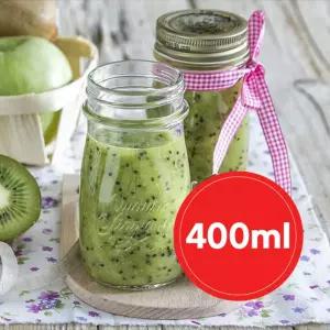 피도병 과일청 유리 밀폐 콰트로 드링크 보틀 400ml 쨈병 쨈용기 장아찌 청공 공병 유리공 보관 양념 밀폐