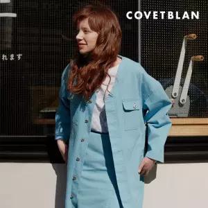 코벳블랑 COVETBLAN 여성 헤링본 코트V192MCT101W 1168474
