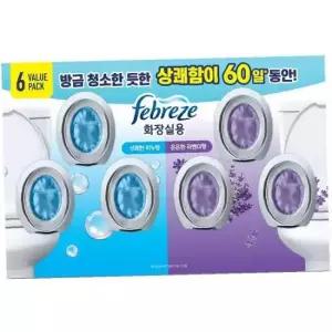 페브리즈 화장실 비치형 6.3ml x 6개입 방향제 탈취제
