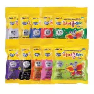 [아모스]고품질 아이클레이(낱색-50g)문구 만들기 꾸미기재료 클레이 꾸미기재료 W551269