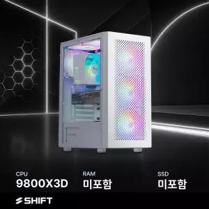 주연테크 시프트 D4v98XHFVRS 화이트 AMD 라이젠7 9800X3D 반본체 게이밍 컴퓨터
