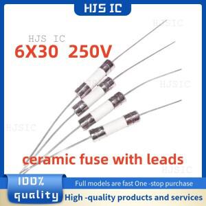 10PCS 100%   6x30mm 세라믹 퓨즈 퀵 브레이크 튜브 핀 포함 6X30MM 250V 8A 10A 15A 20A 25A 30A