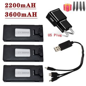 3.7V 2200mAH 3600Mah E88 E525 배터리 3600mAh Li-po RC 드론 E99 E88EVO 쿼드콥터 부품