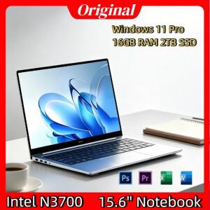 15.6인치 인텔 N3700 신형 노트북 16GB 램 2TB SSD 윈도우 11  슬림 게이머용 1920x1080 사무용/학습용 PC