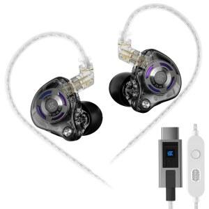 KZ 게일 USB-C 마이크 내장 DSP 사운드카드 인이어 이어폰 블랙