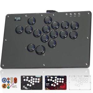 세하웨이 오트42 아케이드 스틱 U16 올버튼 게이머핑거 커스텀 RGB 및 터보 기능 컨트롤러 스트리트 파이트 PC / PS3 PS4 스위치 스팀 게임 키보드 지원 - 핫 스왑 SOCD IMR