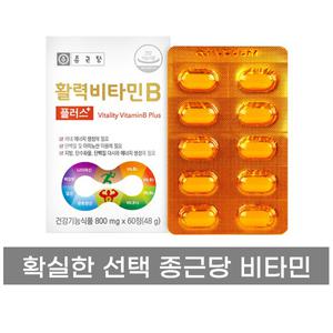 종근당 활력 비타민B 플러스 2개월분 60정