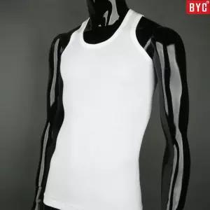 BYC 남자런닝 순면 백색 민소매 조끼스타일 90에서 110까지