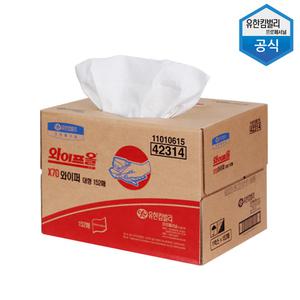 유한킴벌리 42314 와이프올 X70 와이퍼 대형 152매 1개