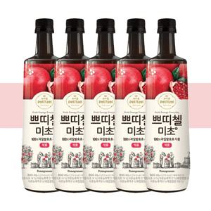 쁘띠첼 미초 석류 900ml 5개 석류에이드 아이스티 요거트 음료베이스