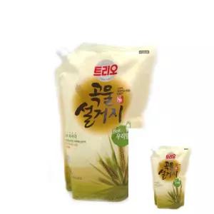 트리오 곡물설거지 우리밀 주방세제 1.2L 리필 1EA