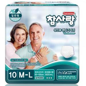 참사랑 팬티형 기저귀 중형10개 8팩 일반형