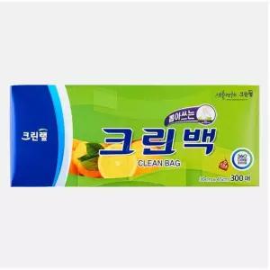 크린？N 뽑아쓰는 크린백 30cm x 45cm (대) 300매/비닐/봉투/쓰레기/봉지/비닐팩/위생백/위생팩/포장/투명