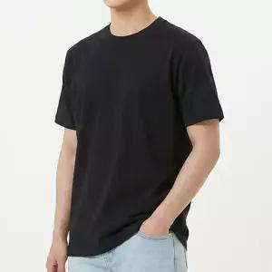 무지 반팔티 남녀공용 면혼방 라운드넥 기본 면티 레이어드 티셔츠