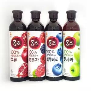 청정원 자연발효 홍초 숙성 식초음료 900ml 1개