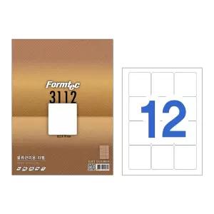 폼텍 물류관리용 라벨지 LS-3112 12칸 100매 A4