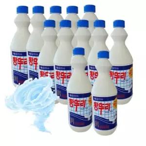 화장실청소세정제 배관막힐때 변기막힘 배수관 막힘 1리터 12개입