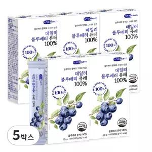 [1포당 40알]데일리 블루베리 퓨레 100% 14포 5박스 블루베리스틱 총 70포