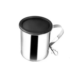 (다올)스텐컵 300ml 뚜껑형 등산컵 양치컵 식당 물컵