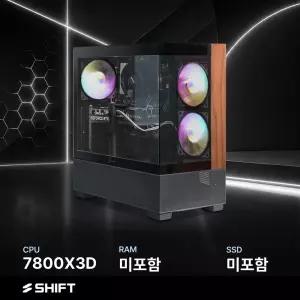 주연테크 시프트 D6v78XHFVRS 블랙 AMD 라이젠7 7800X3D 반본체 게이밍 컴퓨터