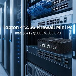방화벽 마이크로 어플라이언스 팬리스 미니 소형 PC 인텔 셀러론 J6412 6305 J5005 2xDDR4 VPN 라우터 AES-