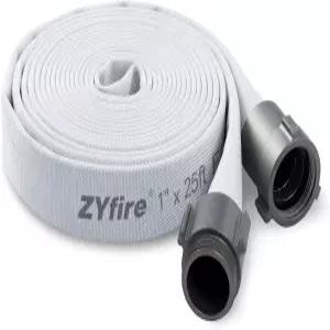 ZYFire 소방 호스 - 1인치 ID x 25피트 싱글 재킷 EPDM M F NST/NH 알루미늄 커플링 750PSI 폭발 압력