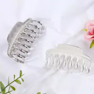 숱많은 집게핀 유광 화사 실버 올림머리 무광 메탈 숱많은핀 올림머리핀