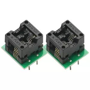 2개 SOIC8 SOP8 to DIP8 소켓 컨버터 모듈 프로그래머 출력 전원 어댑터 1억 5천만 커넥터 8