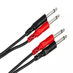 Hosa CPP-201 스테레오 인터커넥트 듀얼 1/4인치 TS에서 동일 3.3피트