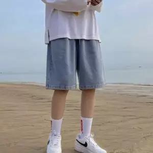 버뮤다 데님 팬츠 남성바지 하프 캐주얼 청반바지 남성 반바지 루즈핏