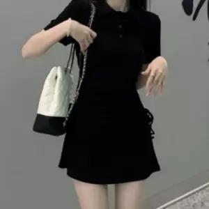 친절한탄씨 원피스 롱 드레스 카라 루즈핏 셔링 로우웨이스트 밴딩 데일리 홈웨어 하객룩 데이트룩