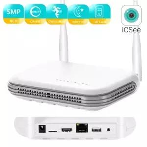 BESDER 미니 WiFi NVR 8CH H265 Onvif 네트워크 비디오 (얼굴 감지 이메일 경고 ) XMEYE ICSee 앱과 호환