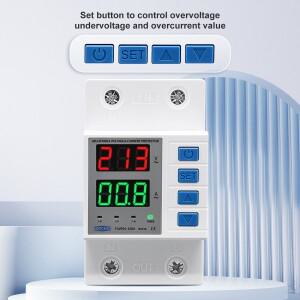 TOMZN TOVPD1-63DK 63A 딘 레일 전압 보호기 110V230V AC OVP OCP UVP L N 절연 자동 조정 가능 지연-온 릴