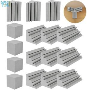 YUNXI 16pcs 어쿠스틱 폼 패널 베이스 트랩  큐브 방음 코너 블록 마감 벽 절연 흡수