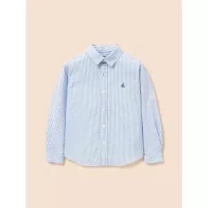 [BEANPOLE KIDS] 시어서커 스트라이프 오버핏 셔츠  스카이 블루 (BI6764U01Q)