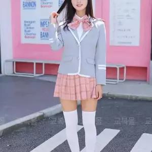 화이트라인 라이트그레이 여자 자켓 교복 학생복