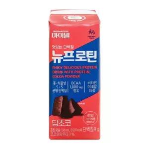 대상웰라이프 마이밀 마시는 뉴프로틴 딥초코 190ml 16팩 D 헬스 보충제