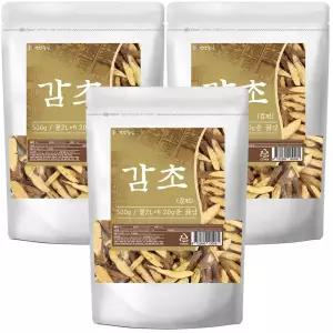 말린 감초 절편 500g 3개 (1.5kg) 감초뿌리차 감초차